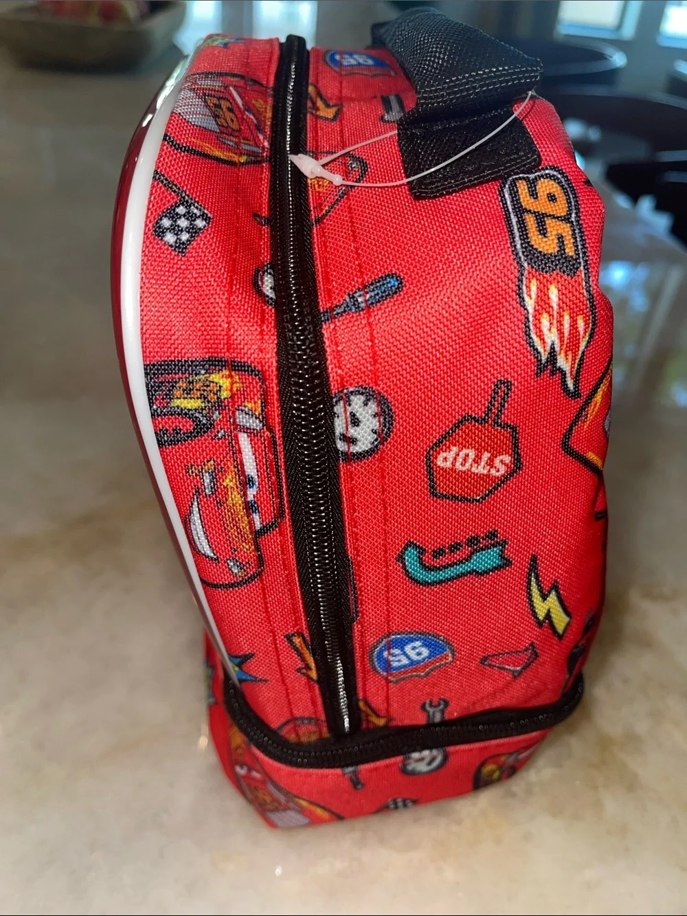 Cars Lightning McQueen Red Kids Lunch Bag NWOT